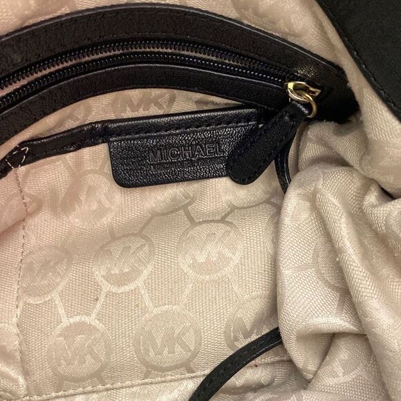 Michael Kors Hamilton Womens Black Chain Strap Leather Tote Bag Size Large - Picture 9 of 11